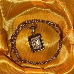 10K Gold Letter Necklace - R